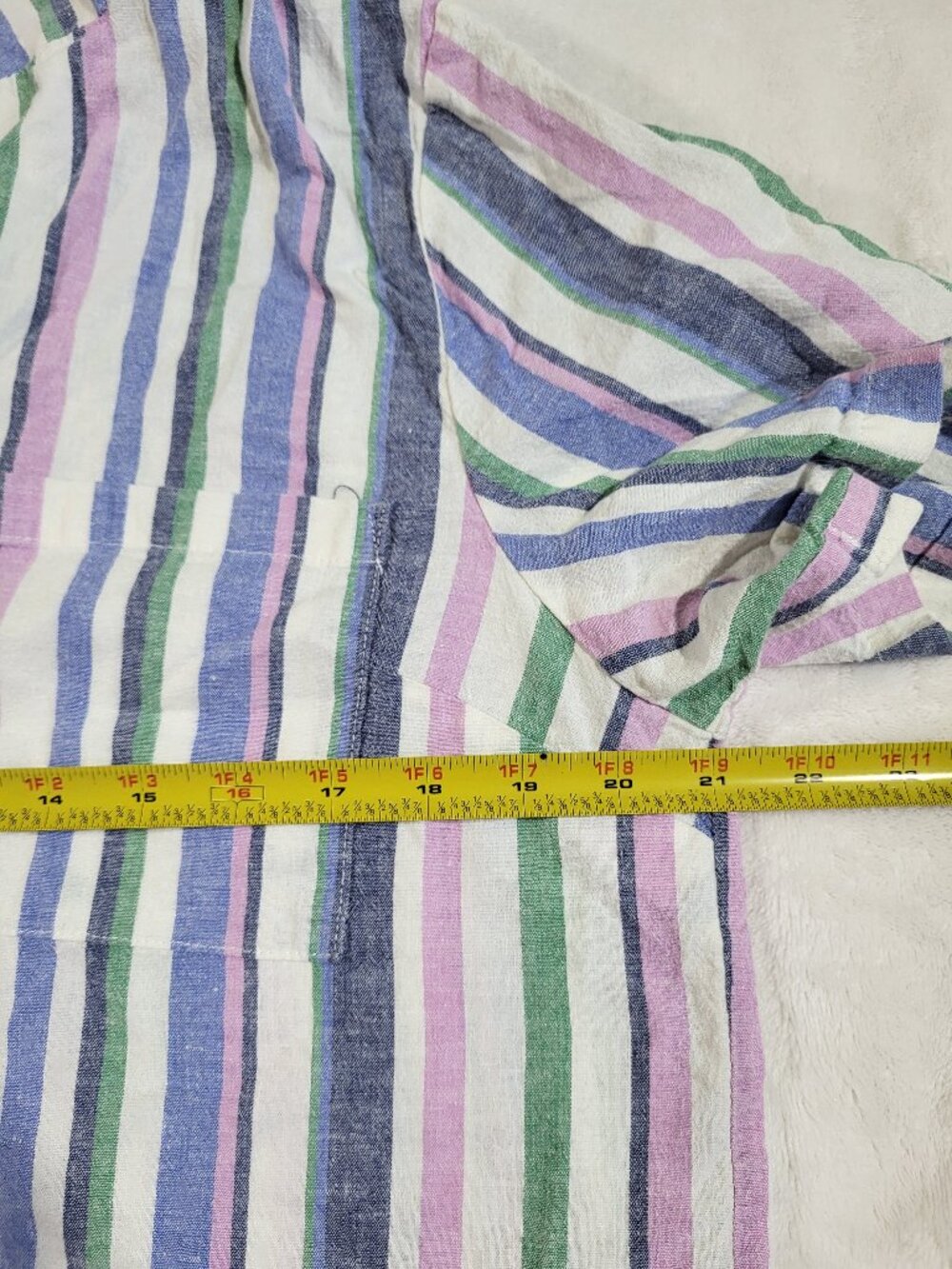 Marine Layer - Lucy SS Resort Shirt - Cool Stripes - Large - Picture 8 of 9